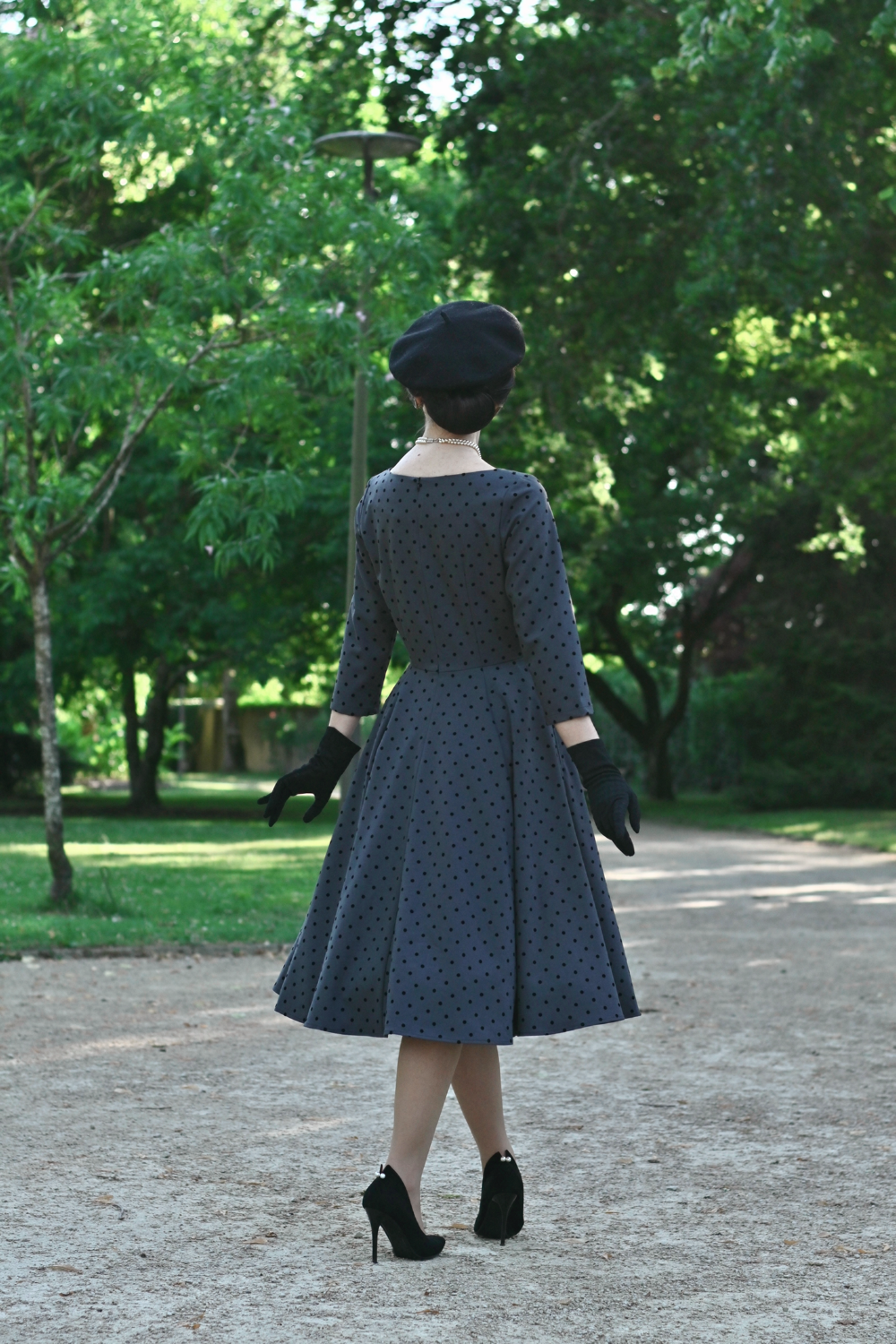 Margaret Polka Dot Swing Dress in Extended Sizing